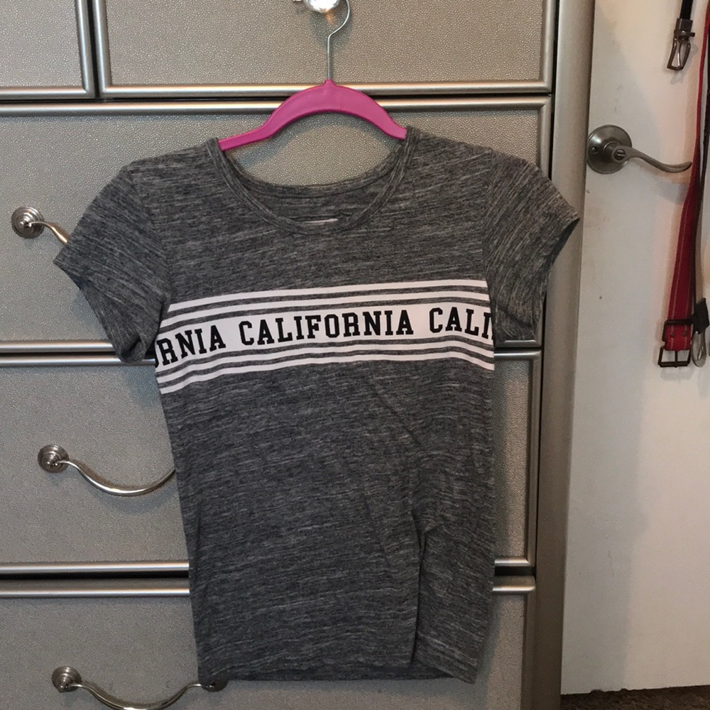 Grey, black, and white California T-shirt